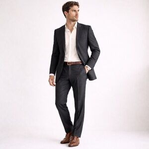 Hugo Boss REDA Italian Fabric Pinstripe Suit Tailored Set 42R 34x30